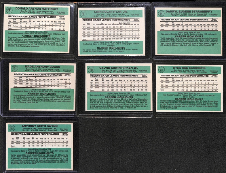 1984 Donruss Baseball Complete Card Set w. Don Mattingly Rookie Card