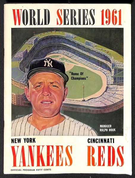 1961 World Series Program - Yankees VS Reds (Pencil Markings On Scorecard)