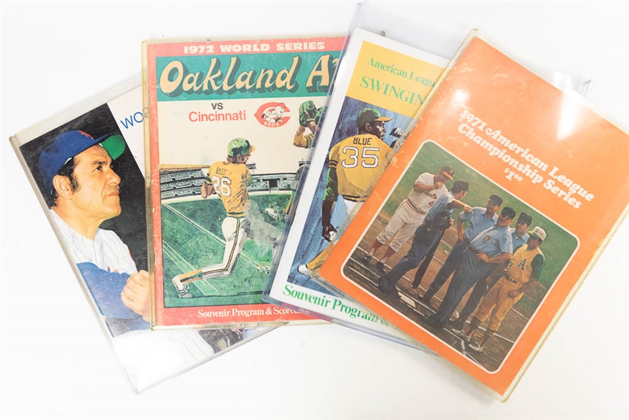 Lot of 4 Baseball Programs w. 1972 World Series Program
