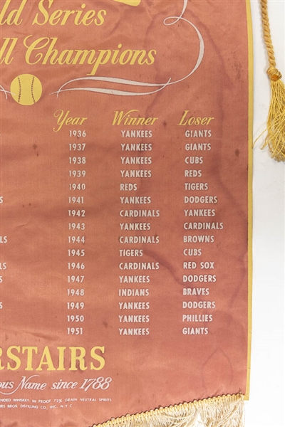 1952 Carstairs World Series Champions Banner