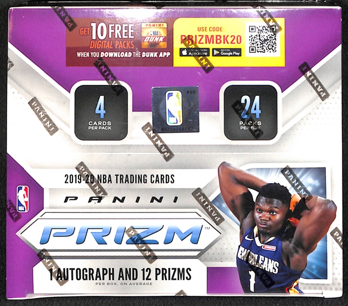 2019-20 Panini Prizm Basketball Sealed Retail Box (Potential for Zion Williamson Rookies! - 1 Autograph per Box