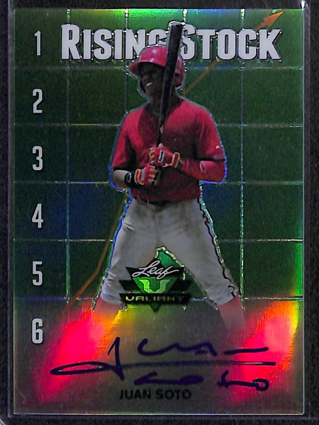 Lot of 6 Baseball Prospects Autograph Cards w. Juan Soto