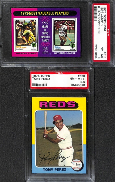 Lot of 17 Baseball Graded Cards From 1970's w. Hank Aaron