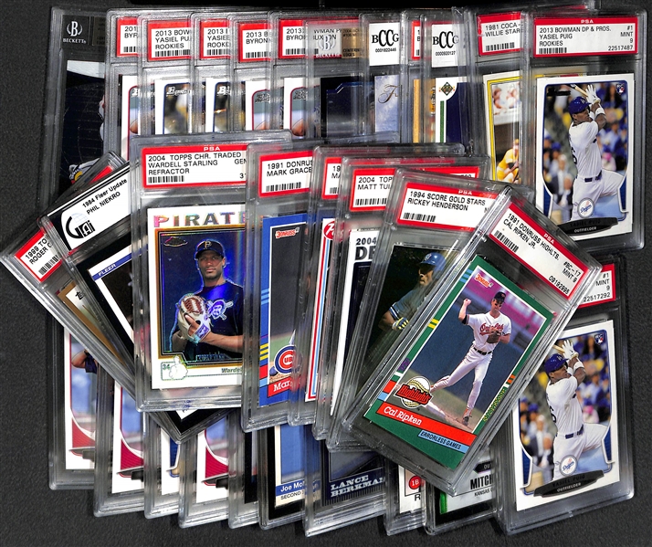 Lot of 31 Graded Baseball Cards w. Cal Ripken Jr