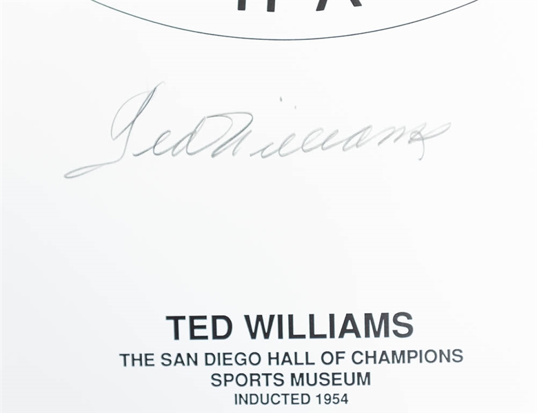 Ted Williams 19x25 Signed Limited Edition Sports Print 25/50 - JSA Auction Letter