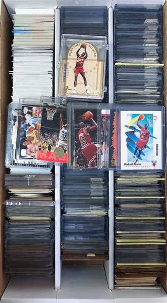 3-Row Box of Basketball Cards w/ Lebron Rookie, Michael Jordan, Shaq, Kobe, Steph Curry, + (Mostly Past 25 Years) 