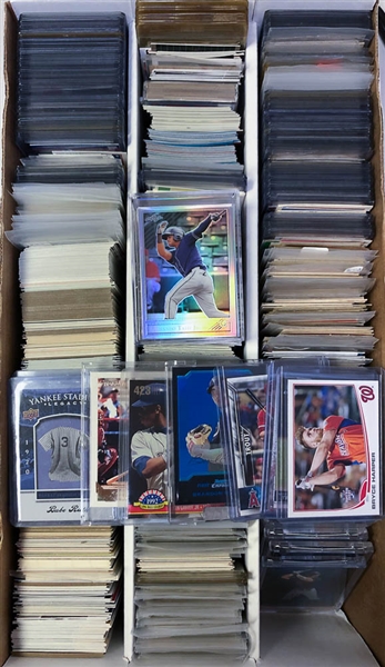 3-Row Box of Baseball Rookie Cards w/ Stars (Trout, Harper, Griffey Jr.) and Rookies (Hoskins, Tatis, Bregman, Sale) - Mostly Past 50 Years