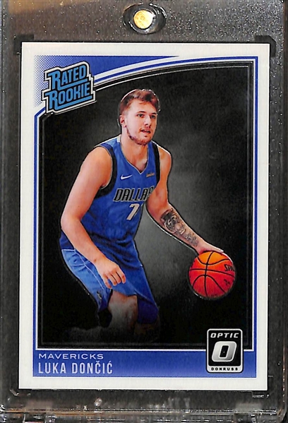 Lot of (3) Luka Doncic Rookie Cards (Optic, Select, and Donruss)