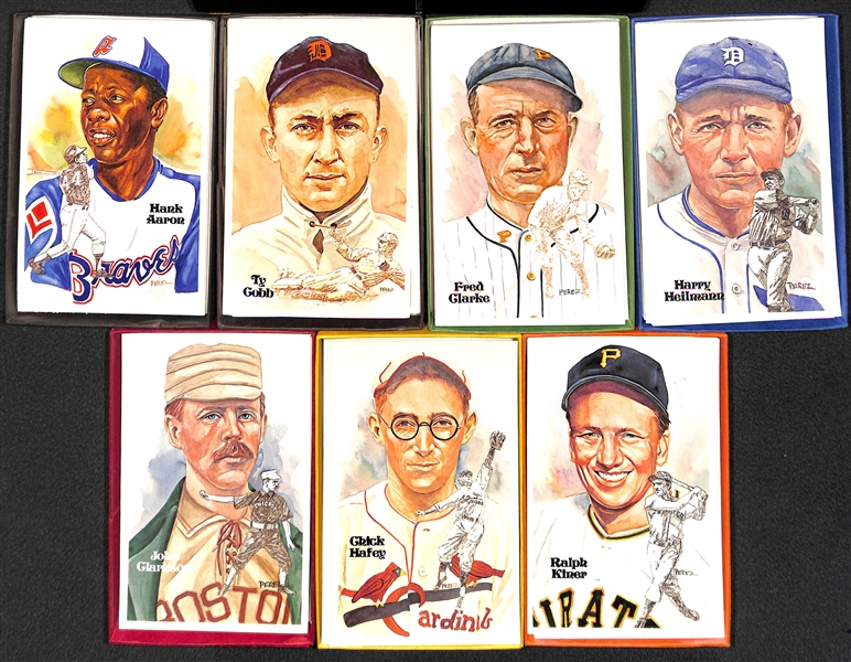 Lot of (7) Perez-Steele 1980 Baseball Post Card Sets (Series 1-7) - all #ed 2847/10,000