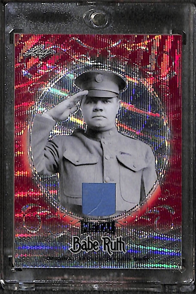 Lot of (2) Babe Ruth 2019 Leaf Metal Relic Cards (#1/2 and #1/6) w/ Yankee Stadium Seat Relics