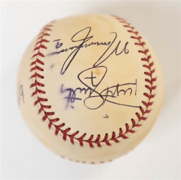 Lot of 5 Braves Signed Baseballs & Partial Team Signed w. John Smoltz - JSA Auction Letter