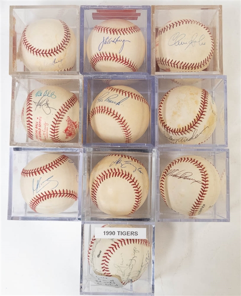 Lot of 10 Signed Baseballs w. Multiple Team Signed - JSA Auction Letter