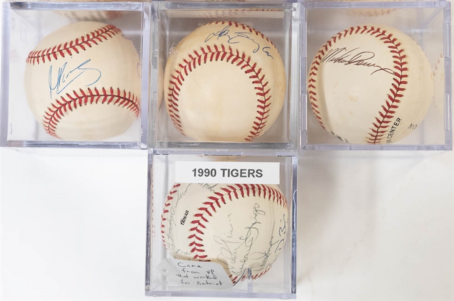 Lot of 10 Signed Baseballs w. Multiple Team Signed - JSA Auction Letter