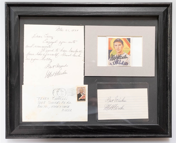 Lot of 3 Baseball Old Timers Signed & Framed Card Displays w. Harry Hooper - JSA Auction Letter