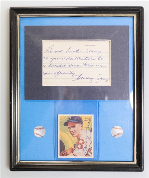 Lot of 3 Baseball Old Timers Signed & Framed Card Displays w. Harry Hooper - JSA Auction Letter