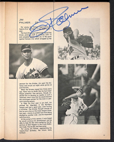 1966 Orioles VS Dodgers Signed World Series Program w. Robinson & Aparicio - JSA Auction Letter