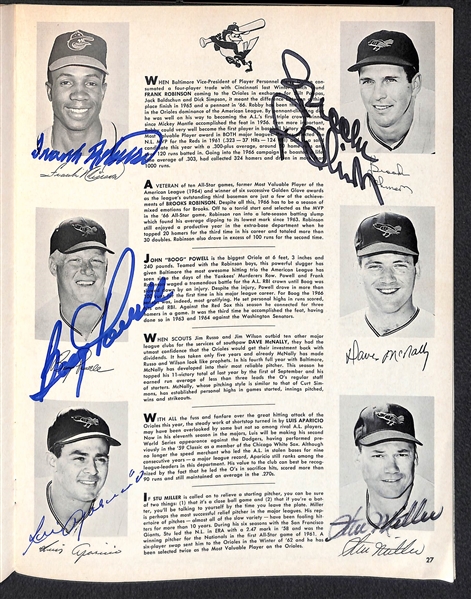 1966 Orioles VS Dodgers Signed World Series Program w. Brooks & Frank Robinson - JSA Auction Letter