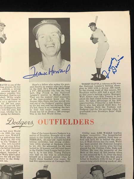 Lot of 5 Signed Yankees World Series Programs 1962-1964 - JSA Auction Letter
