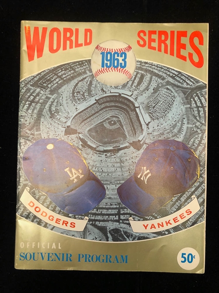 Lot of 5 Signed Yankees World Series Programs 1962-1964 - JSA Auction Letter