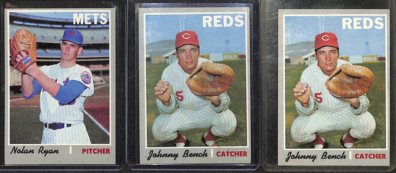 Lot of 3 - 1970 High Series Cards - Nolan Ryan & Johnny Bench x2
