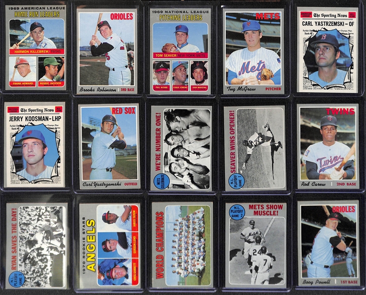 Lot of 1000+ Assorted 1970 Topps Baseball Cards w. Pete Rose
