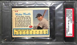 1962 Post Cereal Mickey Mantle #5 (Post Ad Back) Graded PSA 5 (EX)