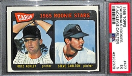 1965 Topps Steve Carlton #477 Rookie Graded PSA 5 (EX)