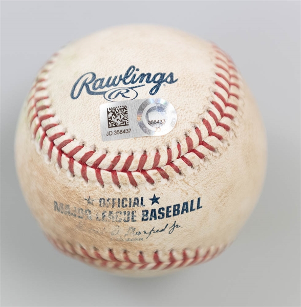 2019 Phillies Opening Day Game Used Baseball - MLB COA - Bryce Harper Phillies Debut