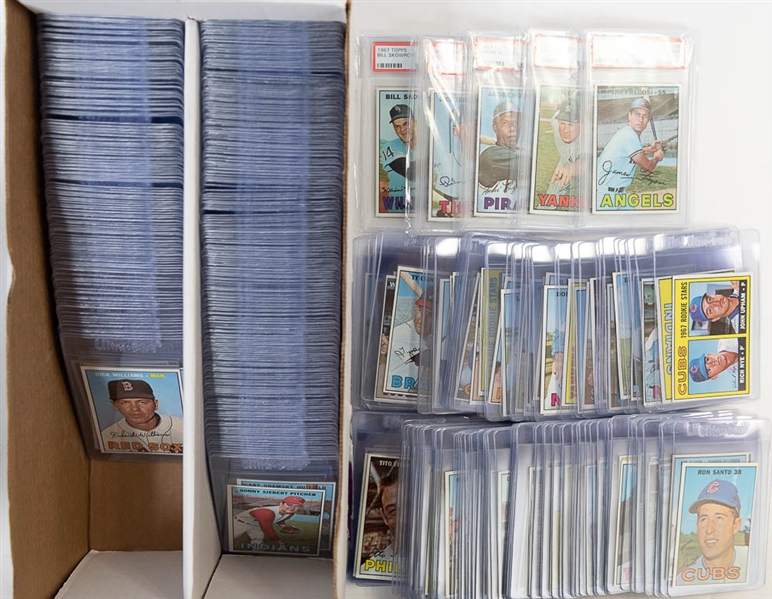 Mostly Pack-Fresh 1967 Topps Near Complete Set (543 of 609 cards) Inc. 5 PSA 8 or 9 cards (Inc. PSA 8 Whitey Ford and PSA 9 Fregosi)