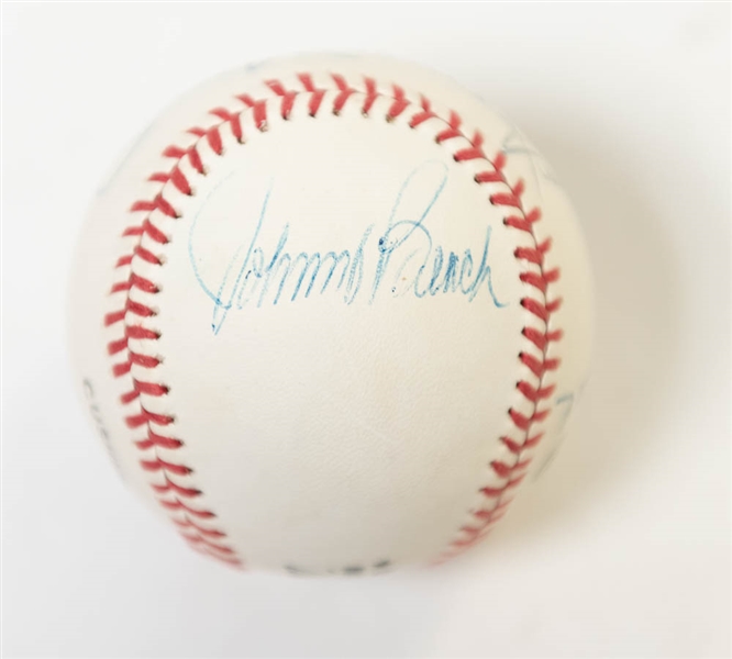 Baseball HOF'ers Signed Ball w. Mickey Mantle & Willie Mays - JSA LOA