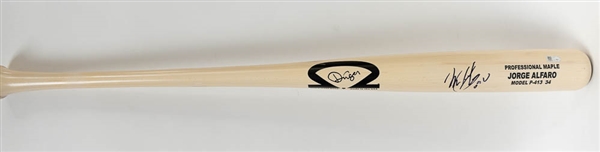 Jorge Alfaro Signed Game Model Dinger Baseball Bat - MLB COA