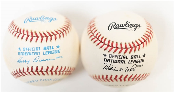 George Kell (OAL) and Robin Roberts (ONL) Signed Baseballs - JSA Auction Letter