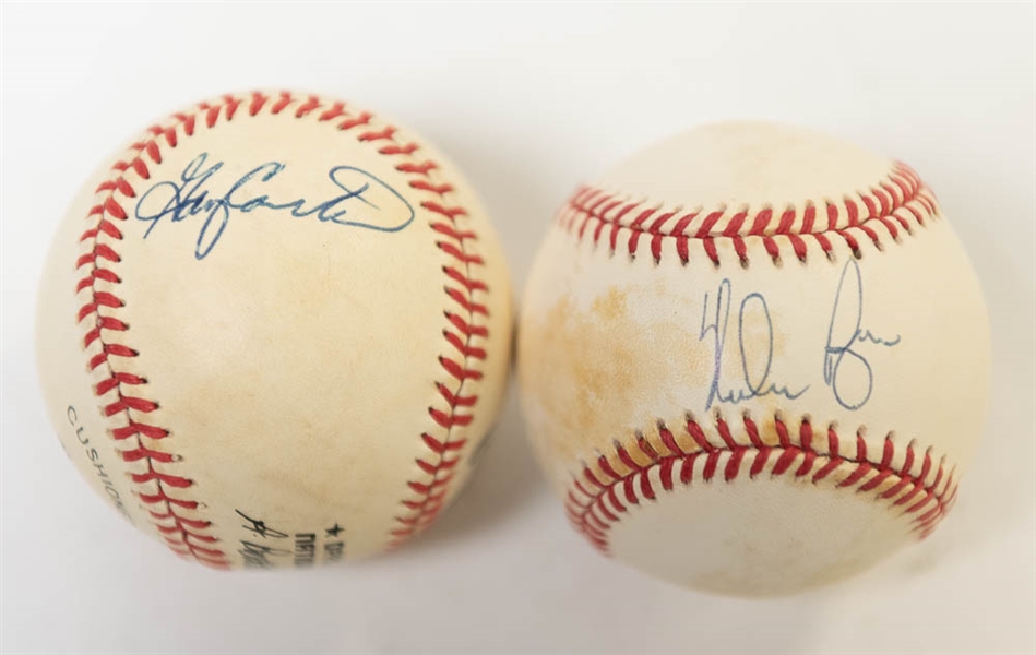 Nolan Ryan and Gary Carter Signed Baseballs - JSA Auction Letter