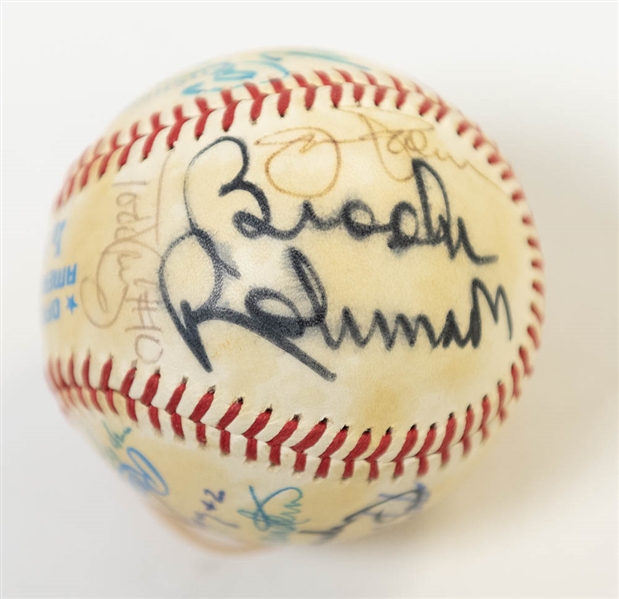 1983 World Champion Orioles Team Signed Baseball w/ 19 Autographs (Inc. Ripken Jr., B. Robinson, Palmer, Flannigan) - JSA Auction Letter