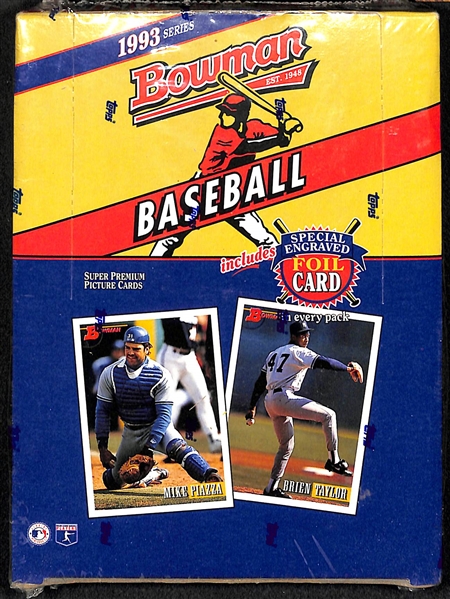 Sealed 1993 Bowman Baseball Hobby Box - Potential for Derek Jeter Rookie Cards!