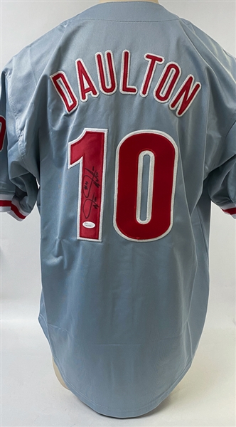 Rare Darren Daulton Signed Phillies Style Jersey (JSA COA)