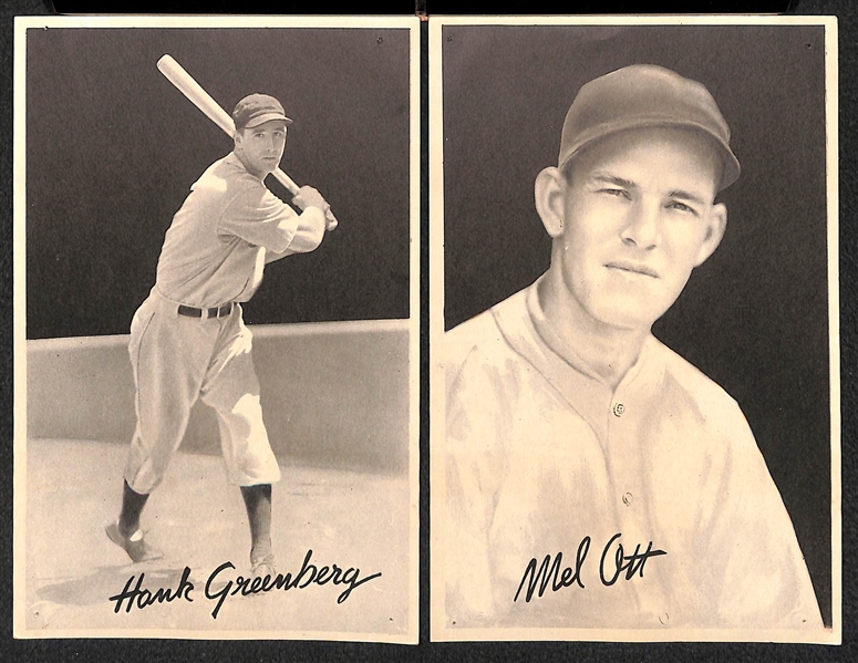 1939 Goudey Premiums - Hank Greenberg and Mel Ott (w/ Pinholes)