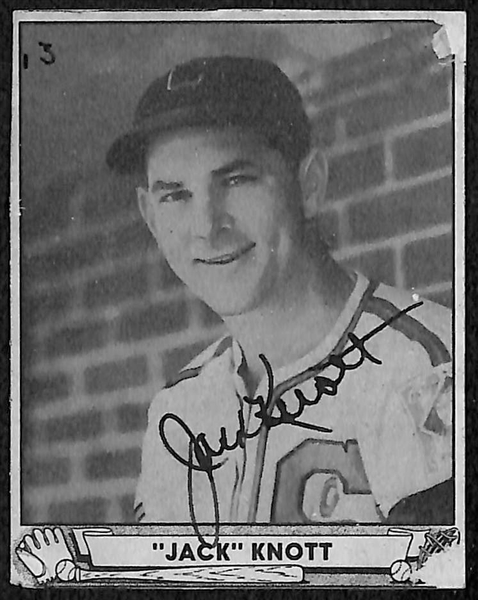 (5) 1940 Play Ball Signed White Sox Cards (JSA Auction Letter) - Jack Knott, Taft Wright, Pete Appleton, Muddy Ruel, Jake Solters (Cards are Authentic/Trimmed) - JSA Auction Letter