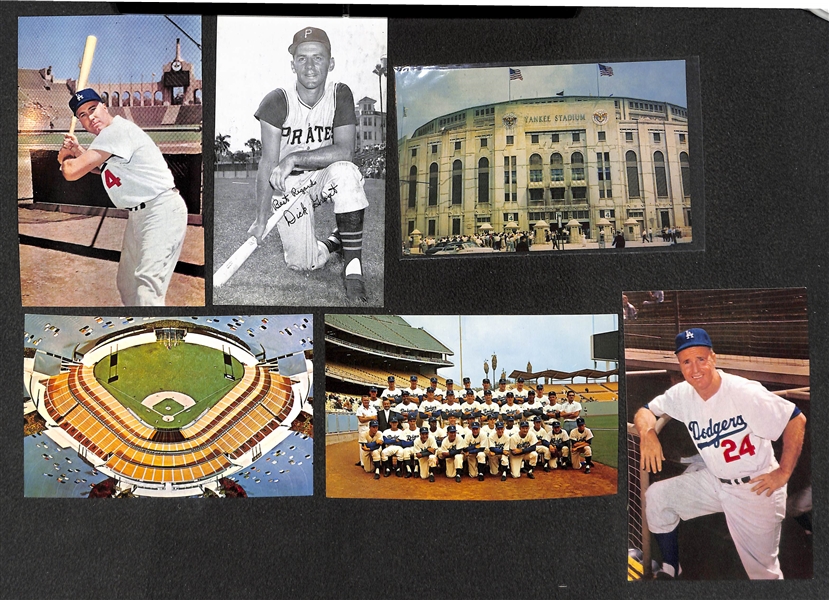 Lot of (100) Old Postcards (38 are Stadiums or Players, Inc. 1960 Duke Snider)
