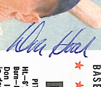  1961 Post Cereal Don Hoak Signed Card - RARE Autograph - JSA Auction Letter