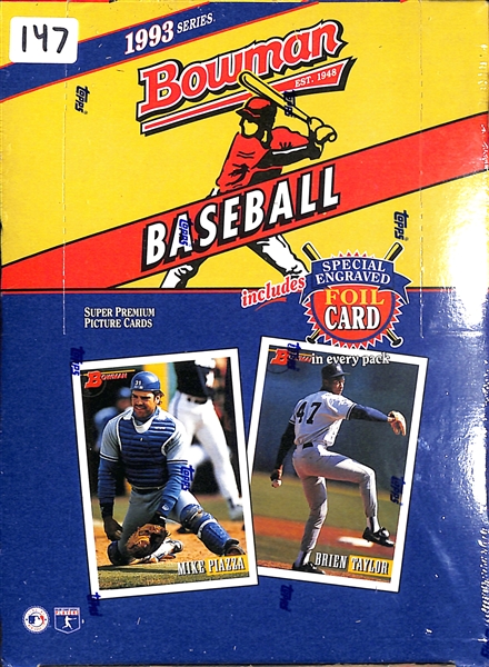 1993 Bowman Baseball Sealed Hobby Wax Box - Potential for Derek Jeter Rookie Card!