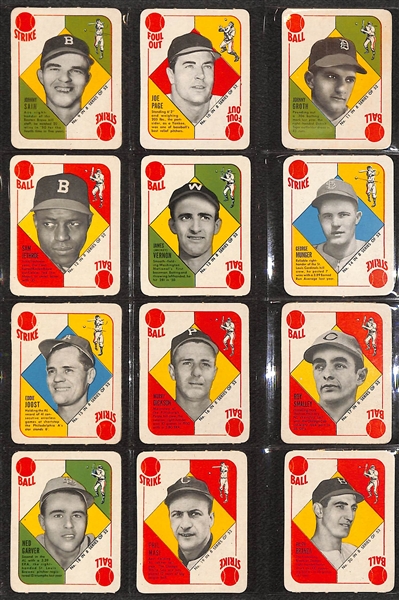 1951 Topps Blue Back Complete Set (All 52 Cards) - Many in Pack Fresh Condition!