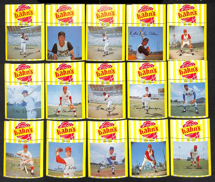 RARE 1967 Kahn's Weiners Complete Baseball Card Set (EX+-MT w/ Pen Writing on Back)