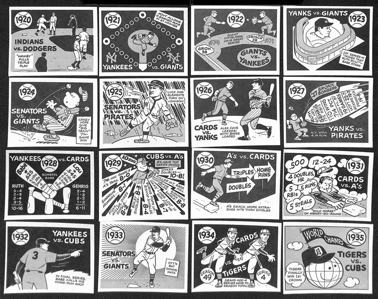 Rare High-Grade 1967 Laughlin World Series B&W Set (Mostly EX+-Mint) - All 64 Cards!