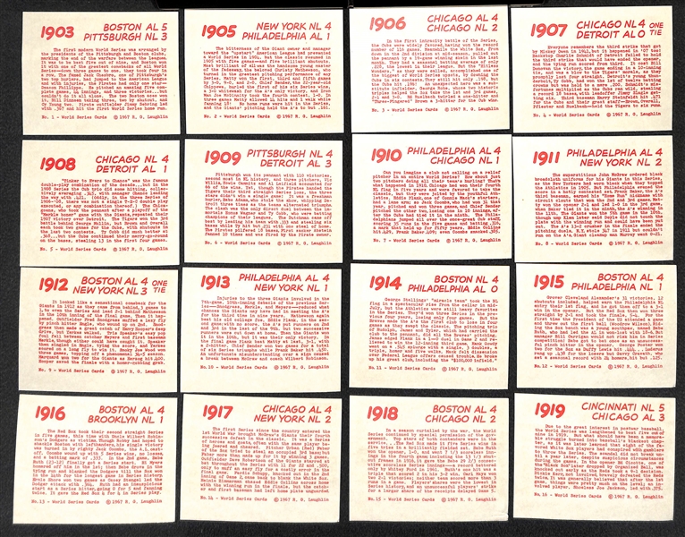 Rare High-Grade 1967 Laughlin World Series B&W Set (Mostly EX+-Mint) - All 64 Cards!