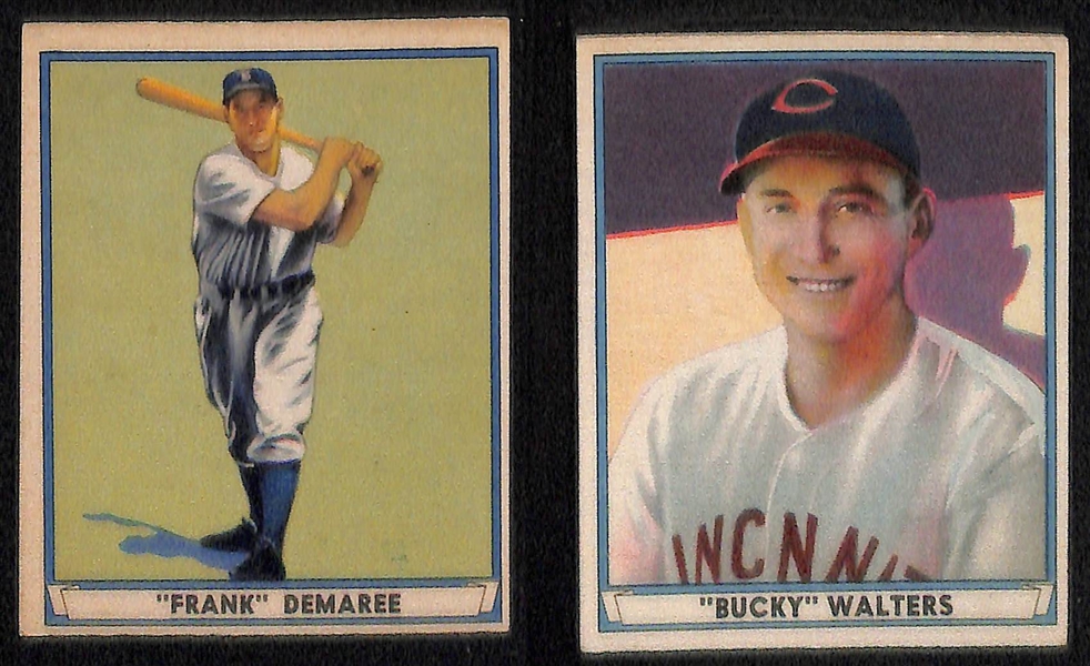 High-Quality 6-card 1941 Playball Lot (Jimmy Brown, Harry Gumbert, Max West, Johnny Cooney, Frank Demaree, Bucky Walters)