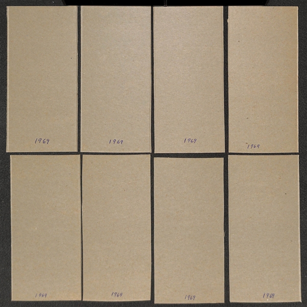 Lot of (12) 1969 Bazooka Baseball Extra Panels w/ 3 Babe Ruth Cards (Pencil Writing on Back) 