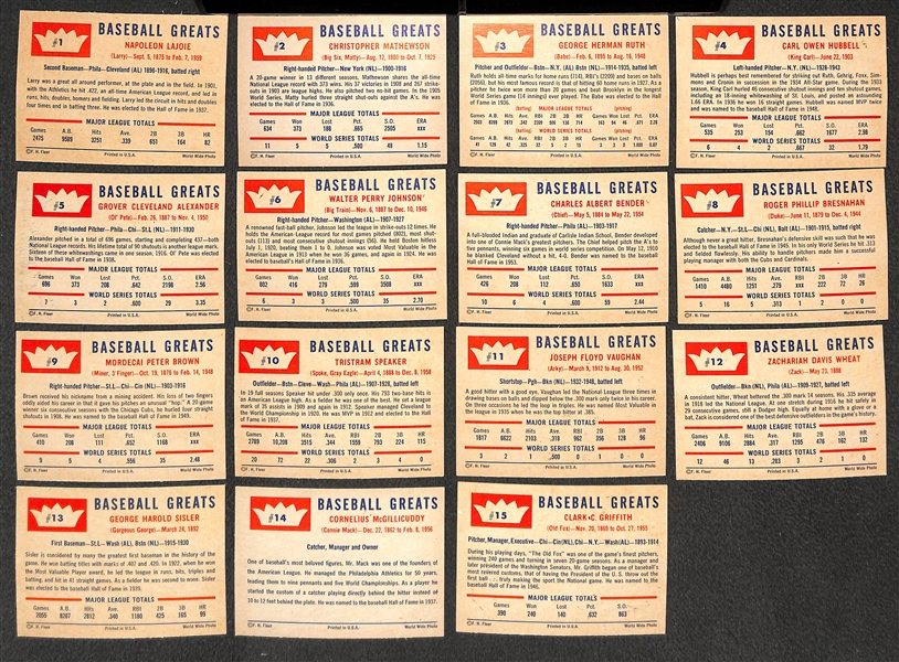 High-Grade 1960 Fleer Baseball Card Set (All 79 Cards) - Mostly Pack-Fresh!