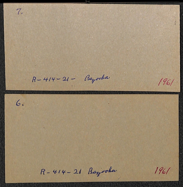 Lot of (2) 1961 Bazooka Panels w/ Banks, Colavito, Kaline, Kluszewski (Writing on Back of Panels)