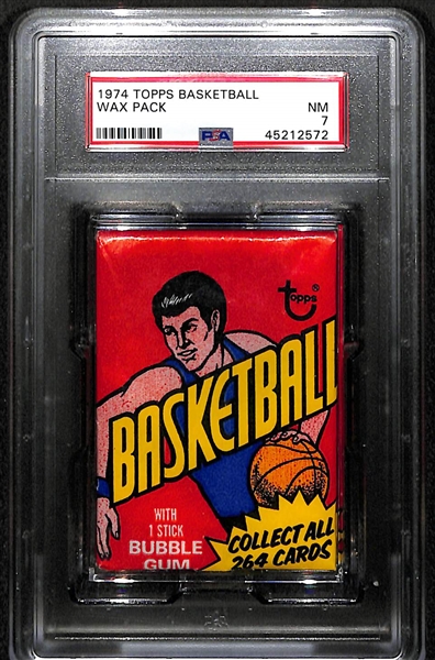 1974 Topps Basketball Sealed Wax Pack PSA 7 NM